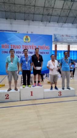 Sở Tư pháp giành giải nhất đôi nam cầu lông giải truyền thống Công đoàn viên chức tỉnh lần thứ XI